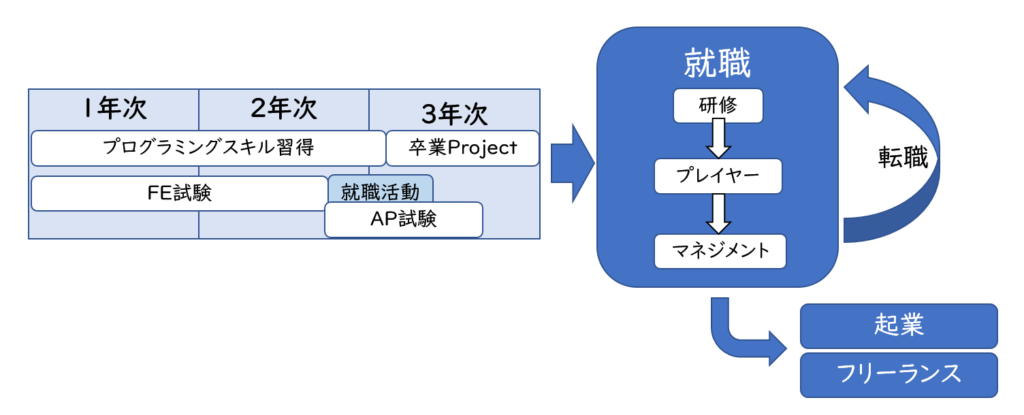 入学からのキャリア